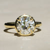 Sophie Hughes Theia Prong Solitaire in 18K Yellow Gold featuring a 2.5-ct Antique Old European cut diamond