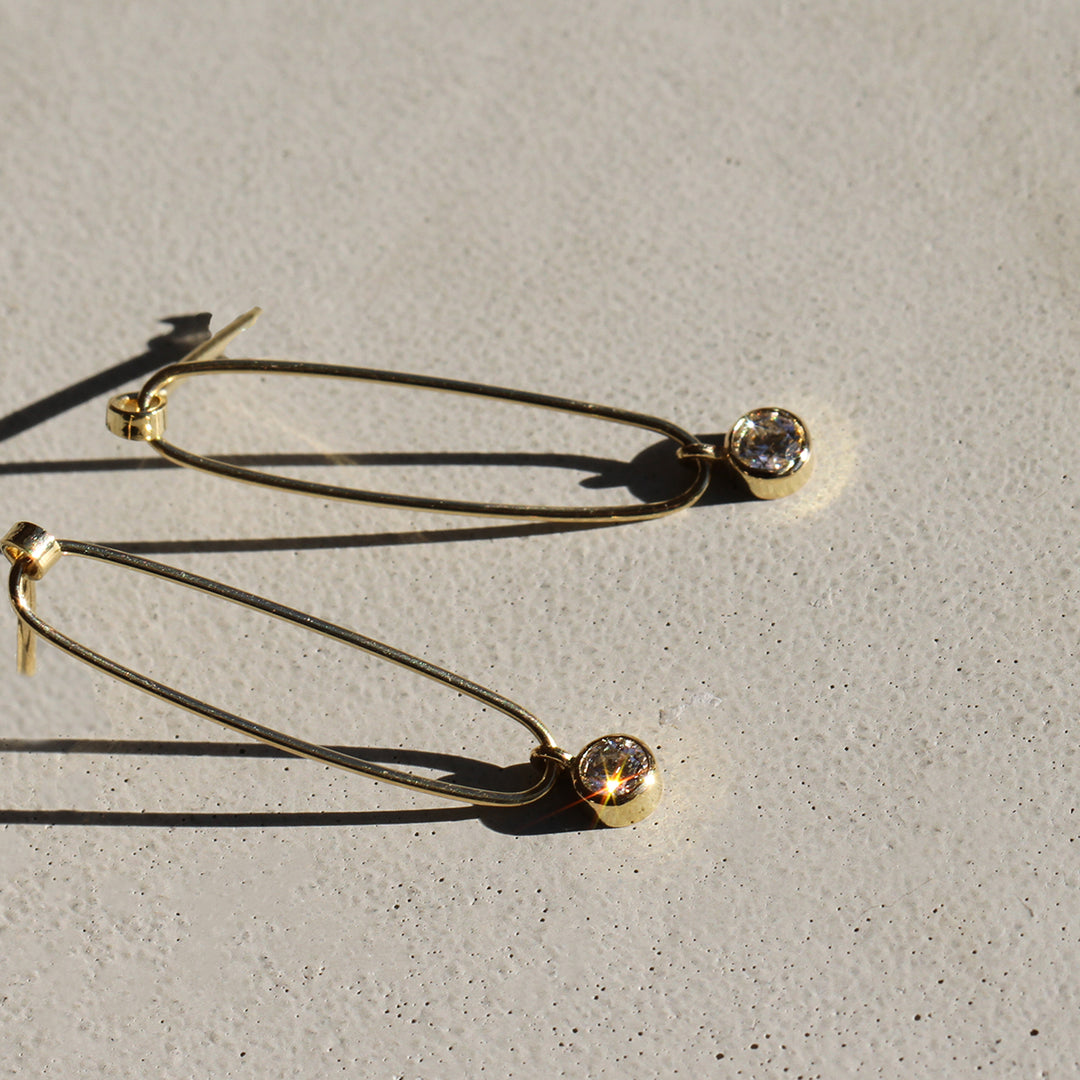 Oblong Diamond Dangles