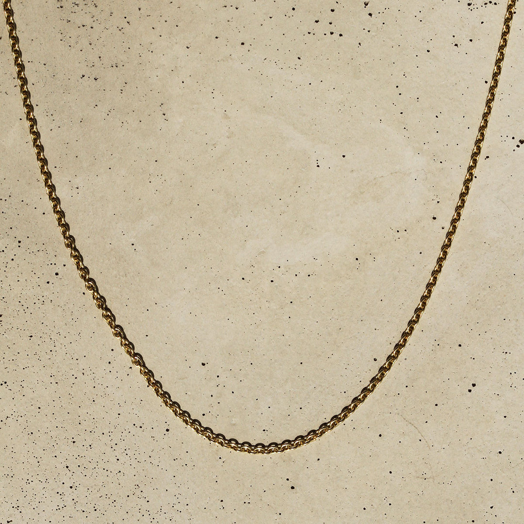 18k Yellow Gold Cable Chain 2" Extender