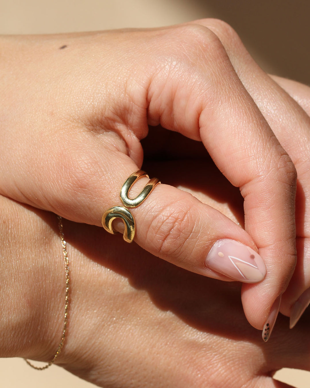 Polished Double Loop Ring