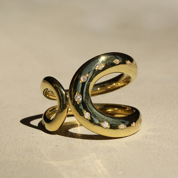Mega Loop Ring with Diamonds