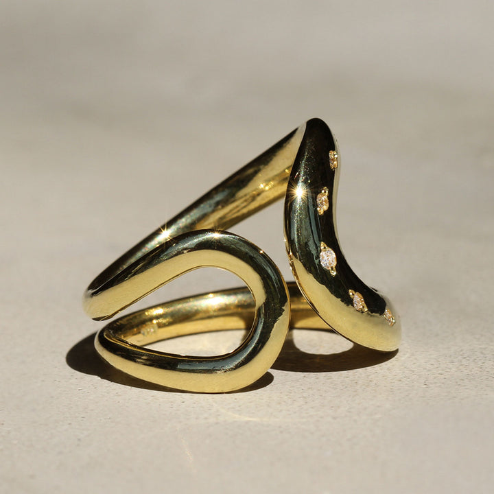 Mega Loop Ring with Diamonds