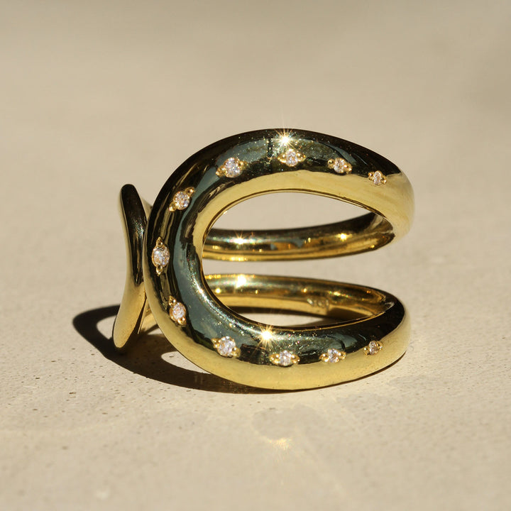Mega Loop Ring with Diamonds