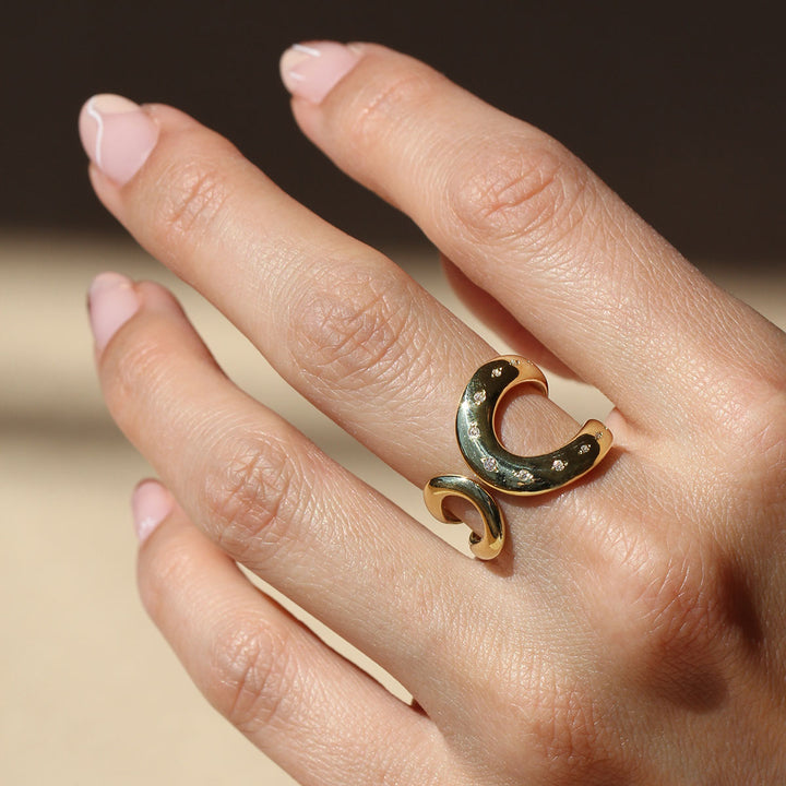 Mega Loop Ring with Diamonds