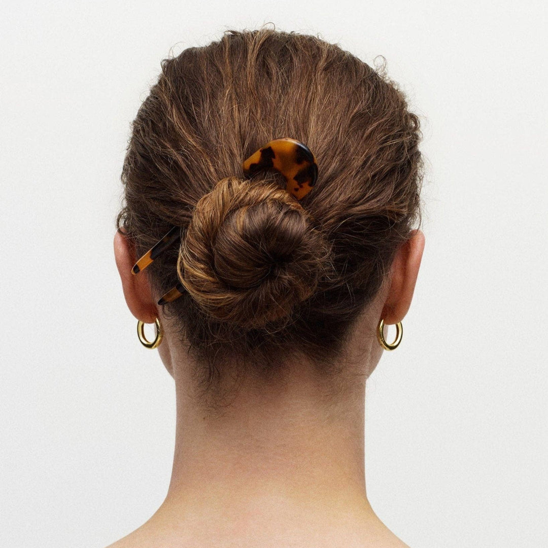 French Hair Pin in Blonde Tortoise