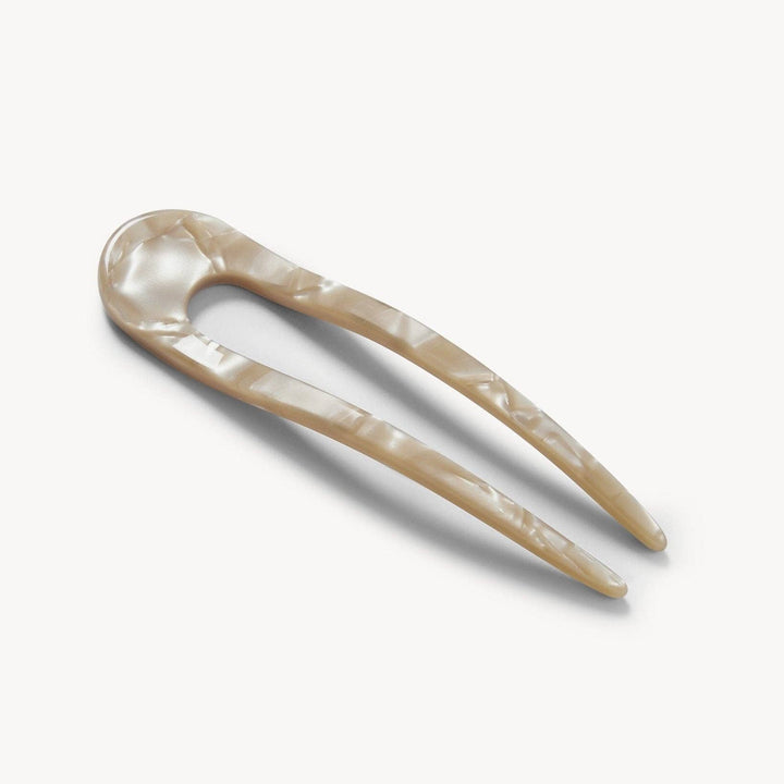 French Hair Pin in Sand Shell