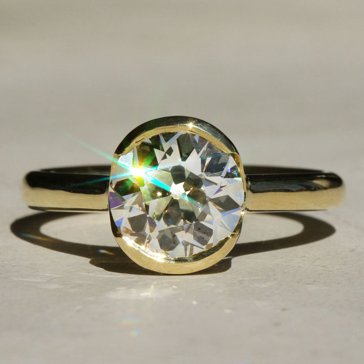 Poppy Bezel - Old Euro Lofted Solitaire (2ct)