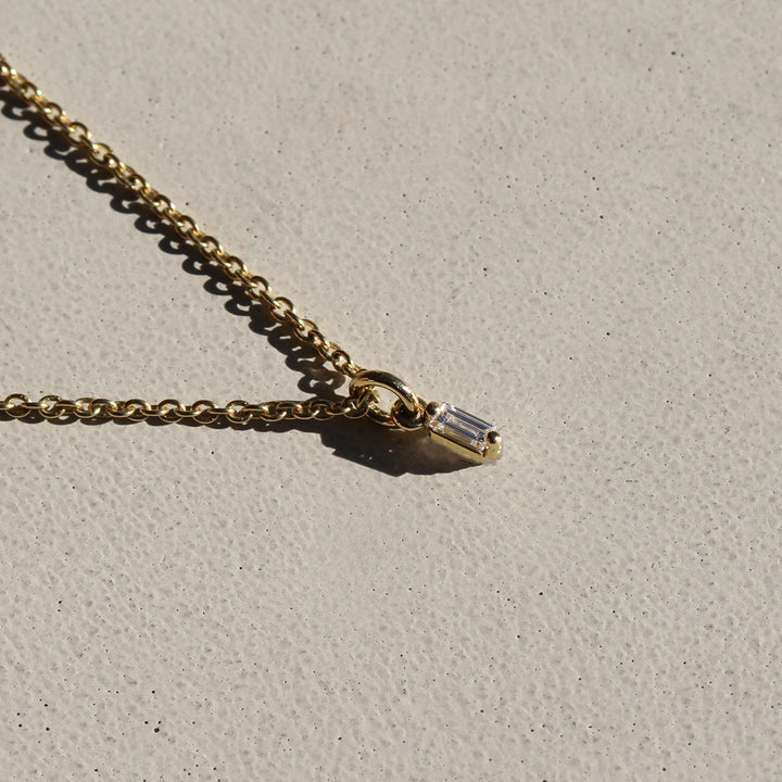 Baguette Diamond Charm