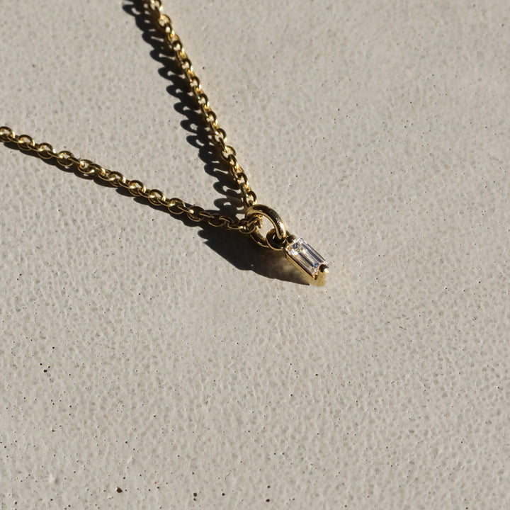 Baguette Diamond Charm