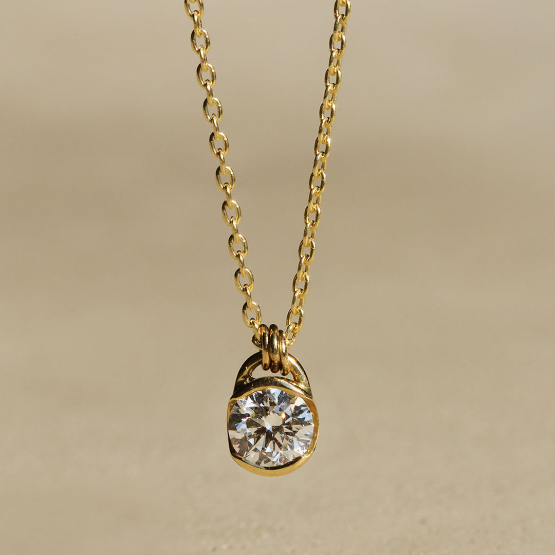 Poppy Bezel - Diamond Necklace