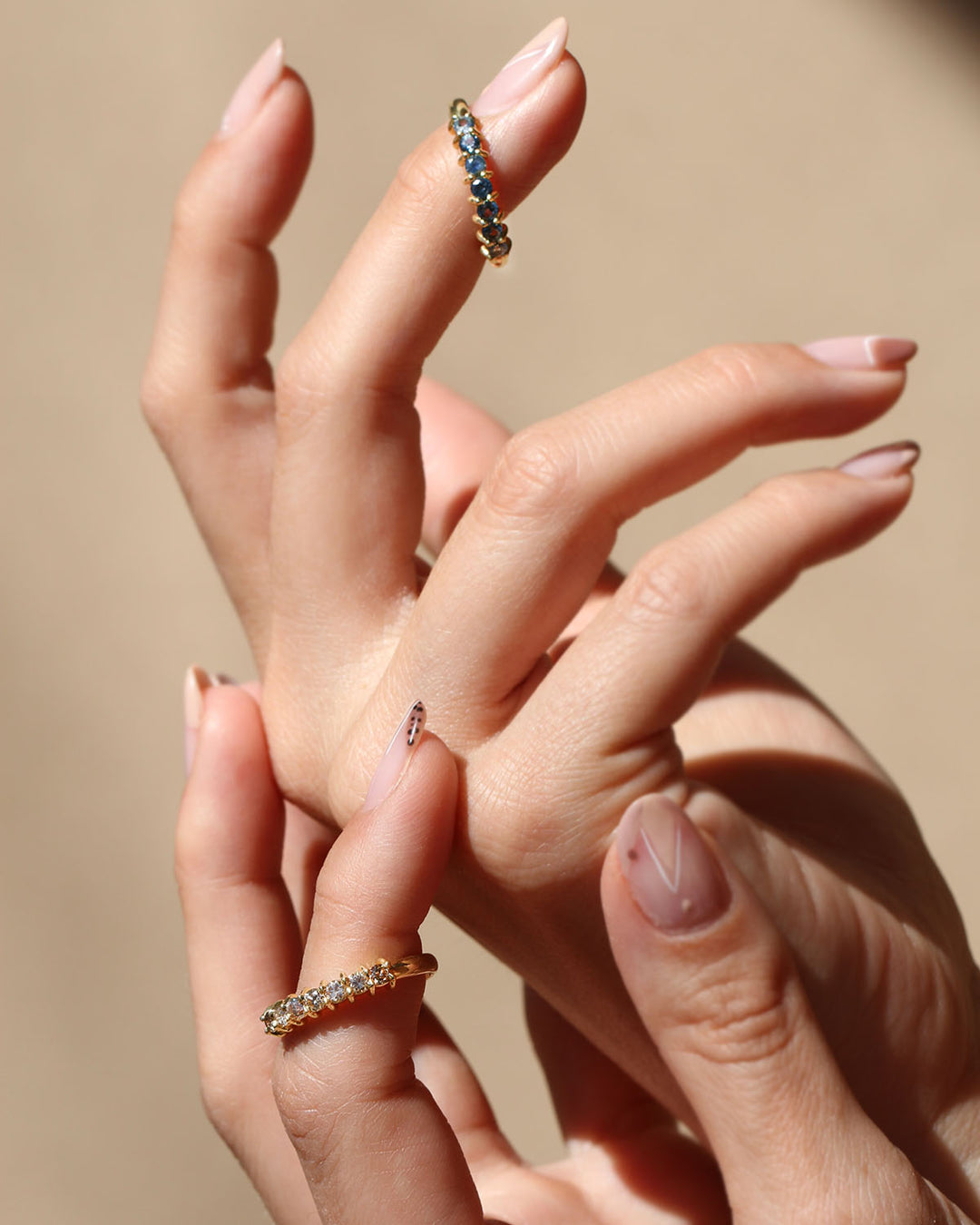 Champagne Diamond Caterpillar Ring