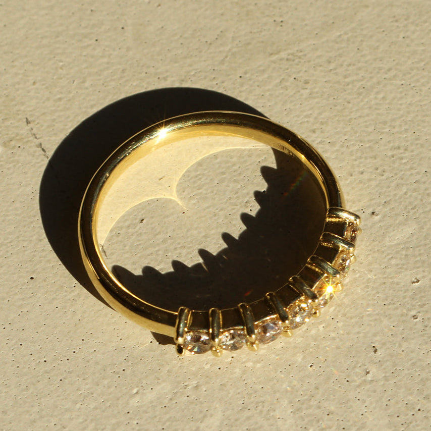 Champagne Diamond Caterpillar Ring