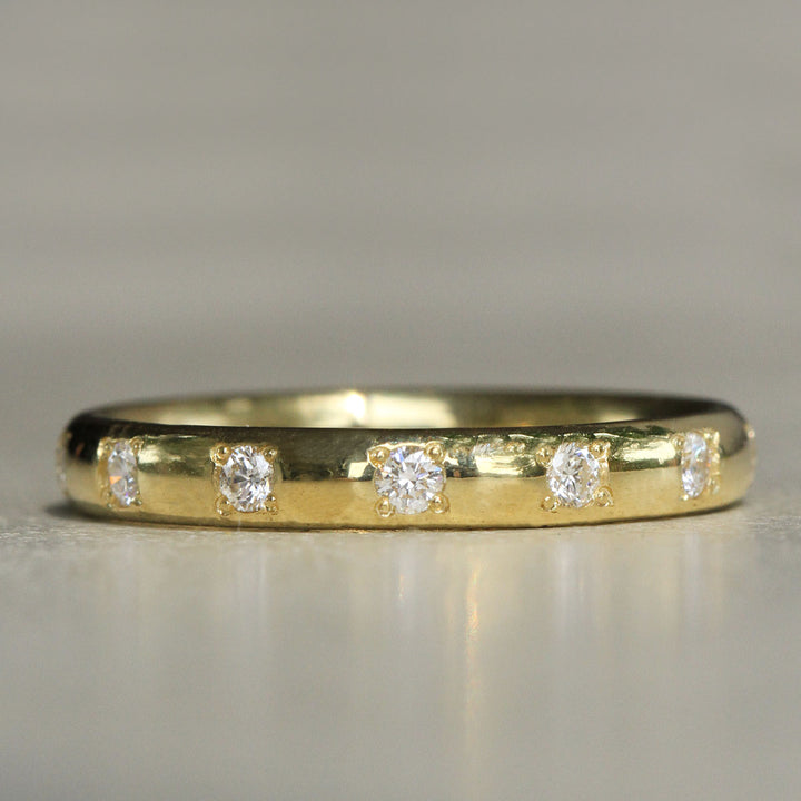 Sophie Hughes Sprinkle Eternity Diamond Band II in 18K Yellow Gold featuring 2mm white diamonds bead-set in an eternity style