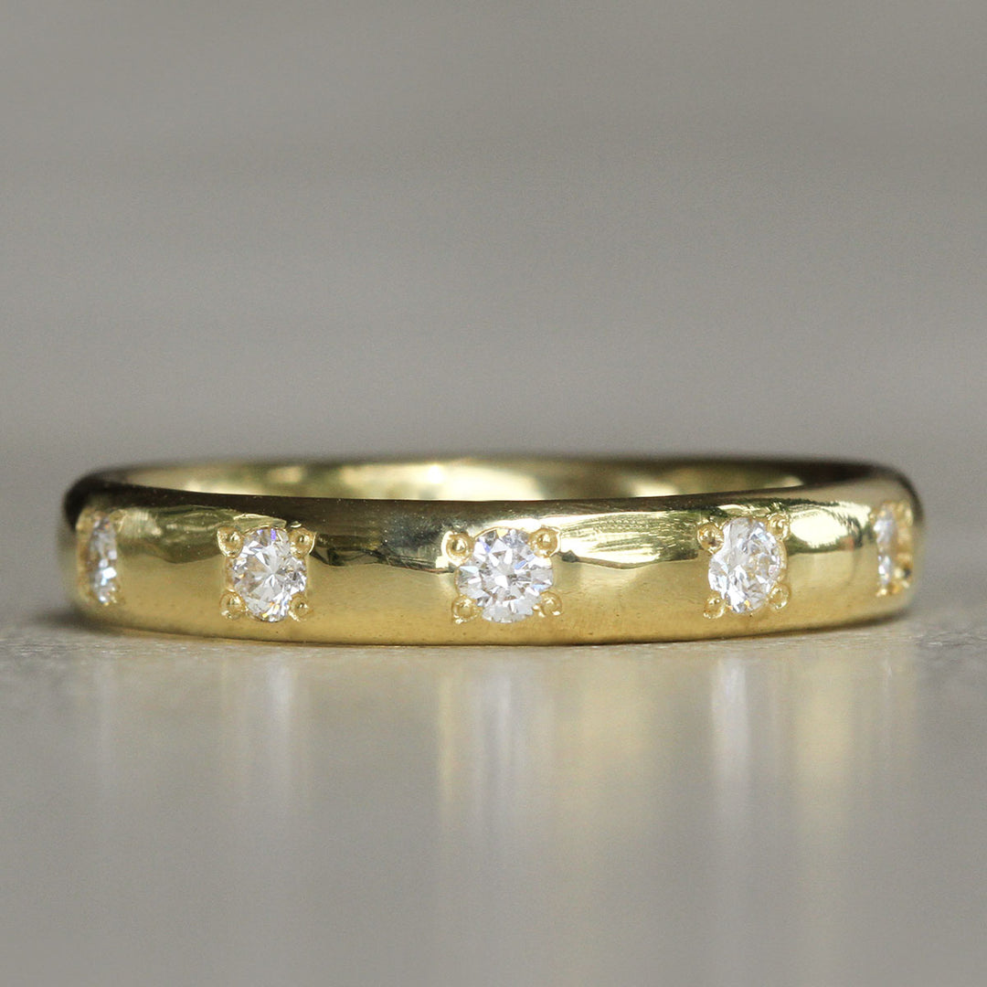 Sophie Hughes Sprinkle Eternity Diamond Band III in 18K Yellow Gold featuring 2.25mm white diamonds bead-set in an eternity style