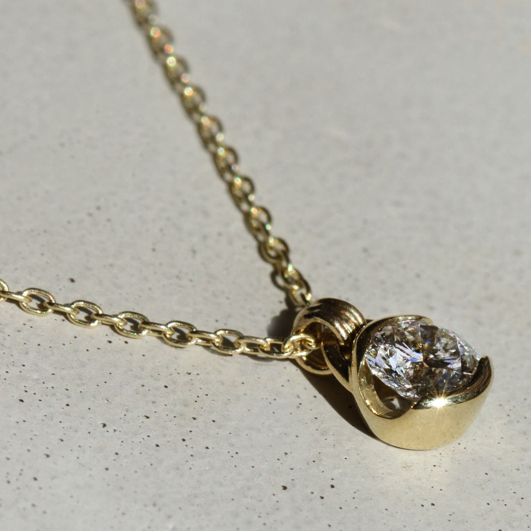 Poppy Bezel - Diamond Necklace