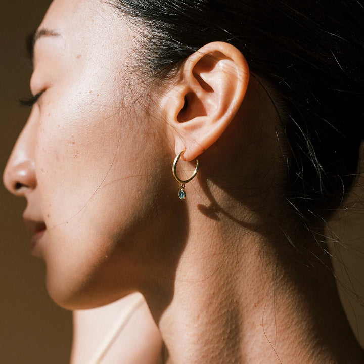 Montana Sapphire Dangle Hoops