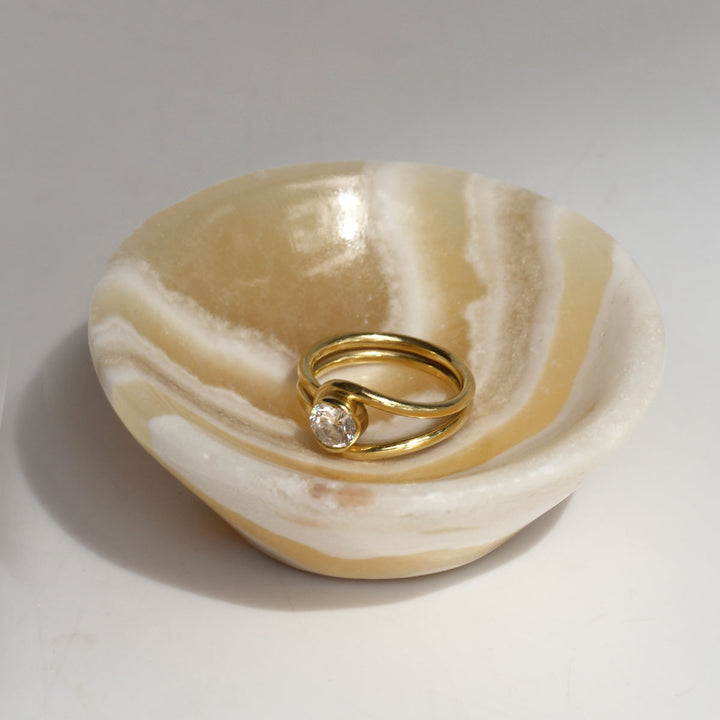 White Onyx Ring Dish