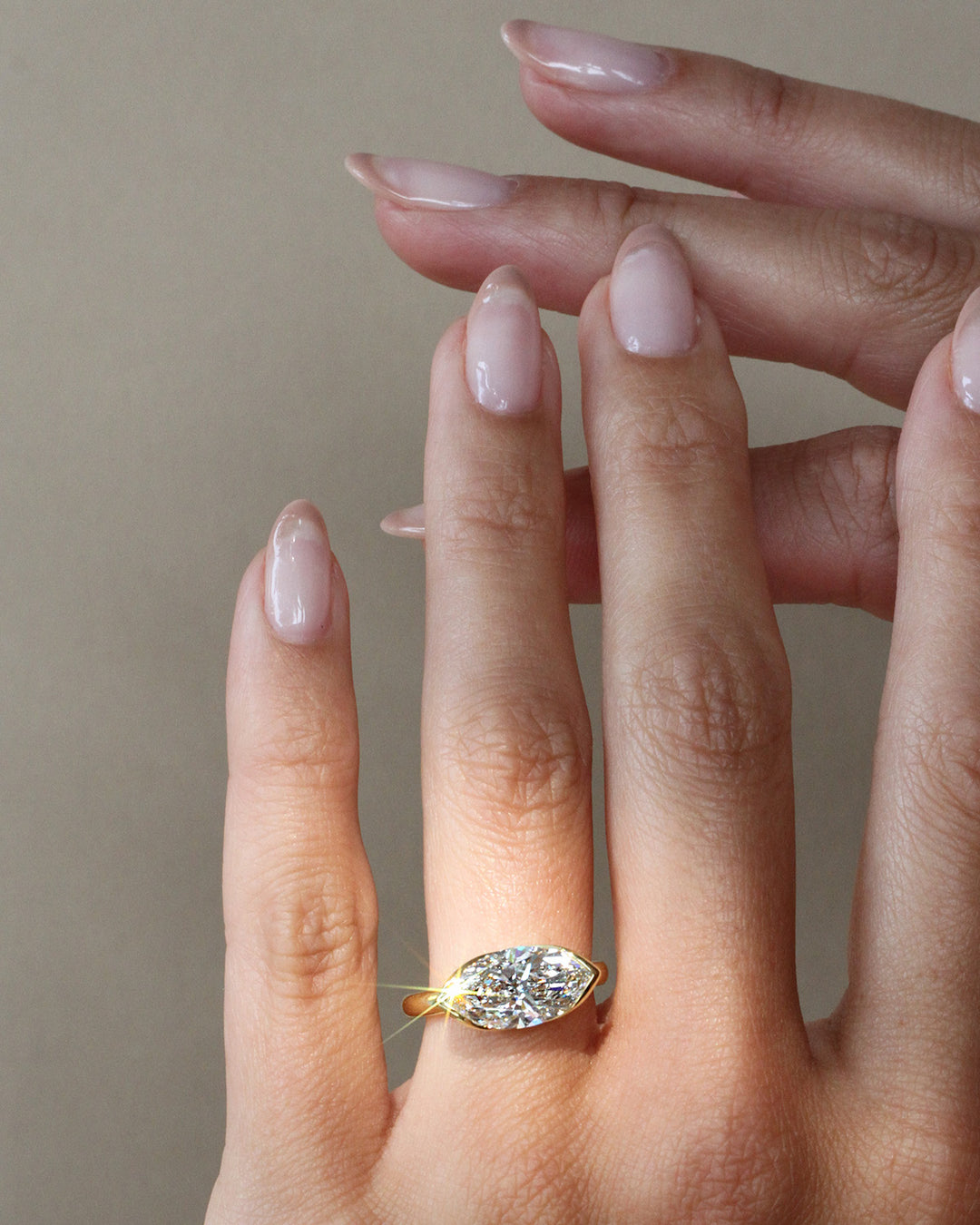 Poppy Bezel - East-West Marquise Solitaire (LG)