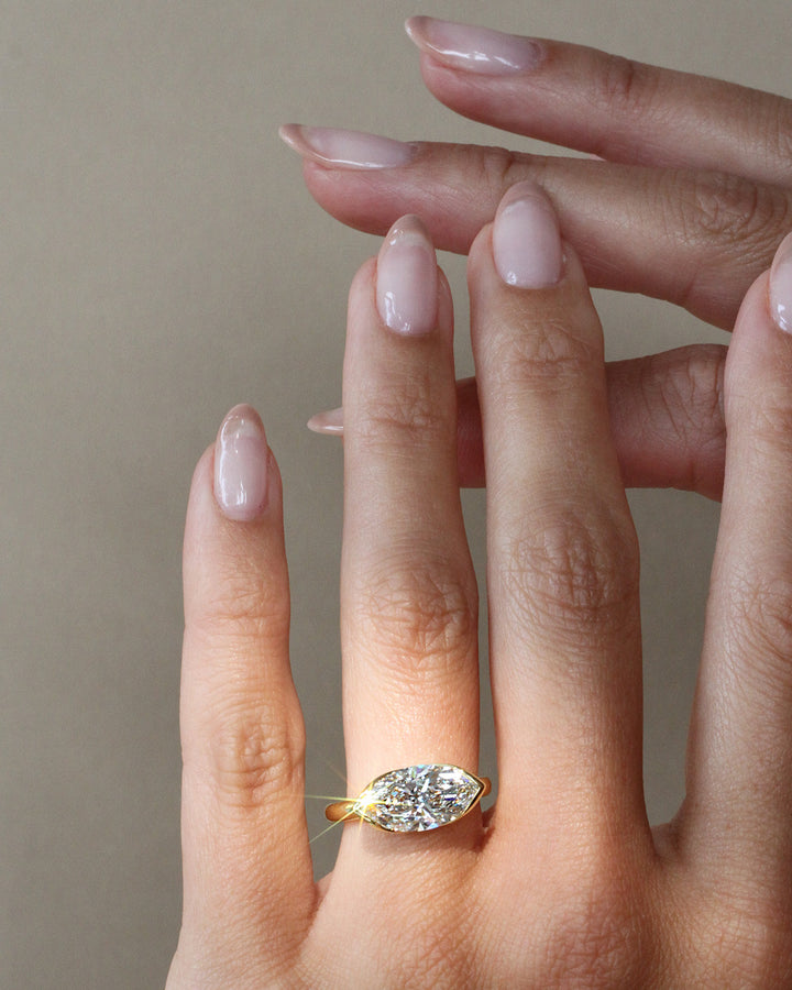 Poppy Bezel - East-West Marquise Solitaire (LG)