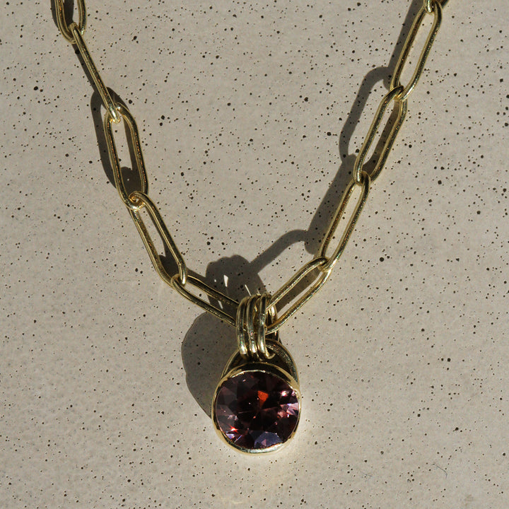 Poppy Bezel - Mauve Zircon Charm