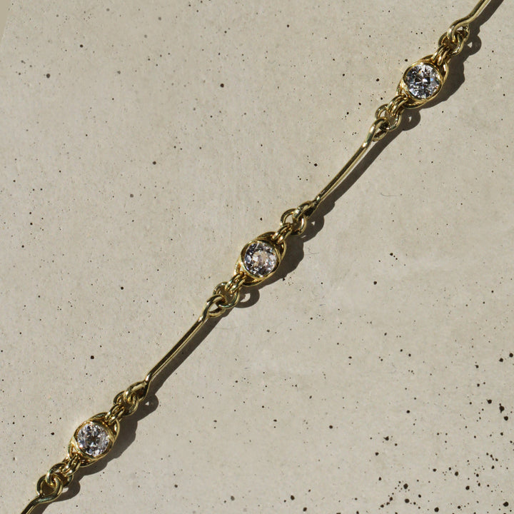 Poppy Bezel - Old Euro Diamond Constellation Chain Bracelet