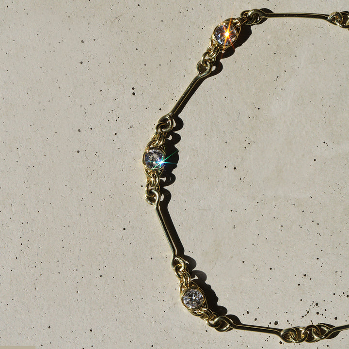 Poppy Bezel - Old Euro Diamond Constellation Chain Bracelet