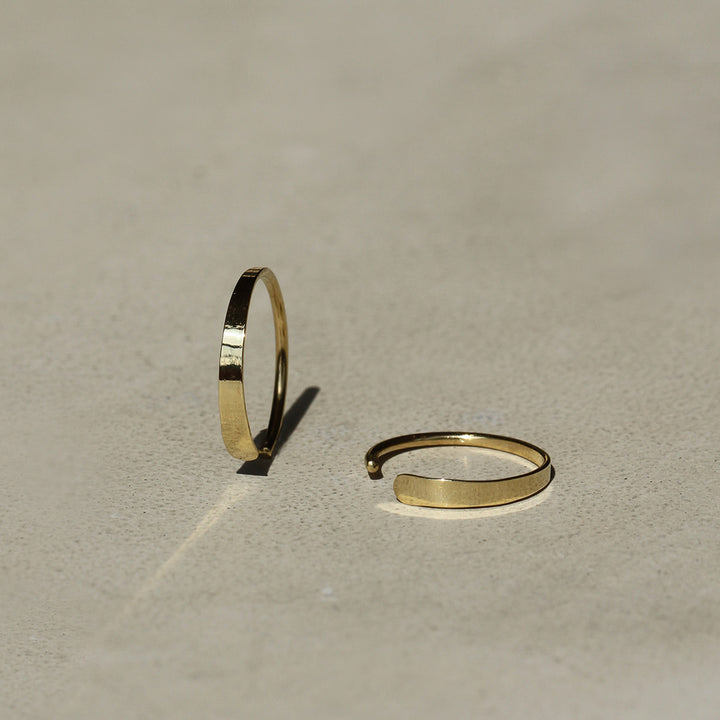 Polished Tiny Flared Hoops