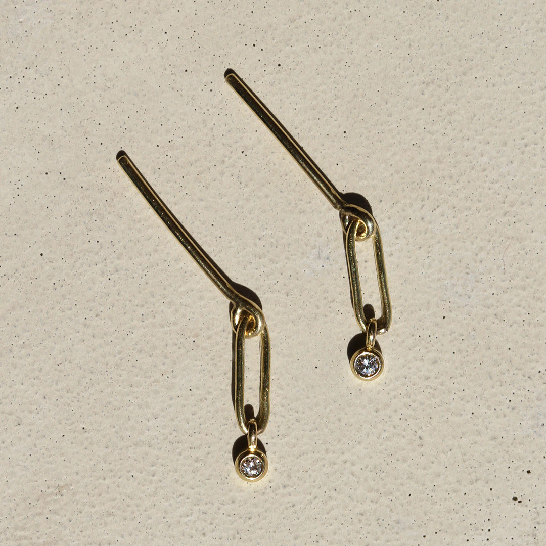 Mini Oblong Diamond Dangles
