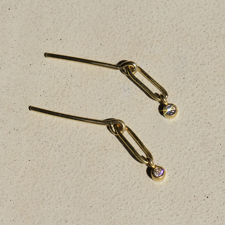 Mini Oblong Diamond Dangles