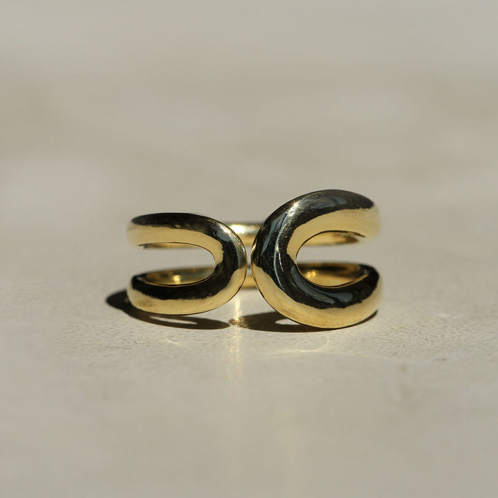 Polished Double Loop Ring