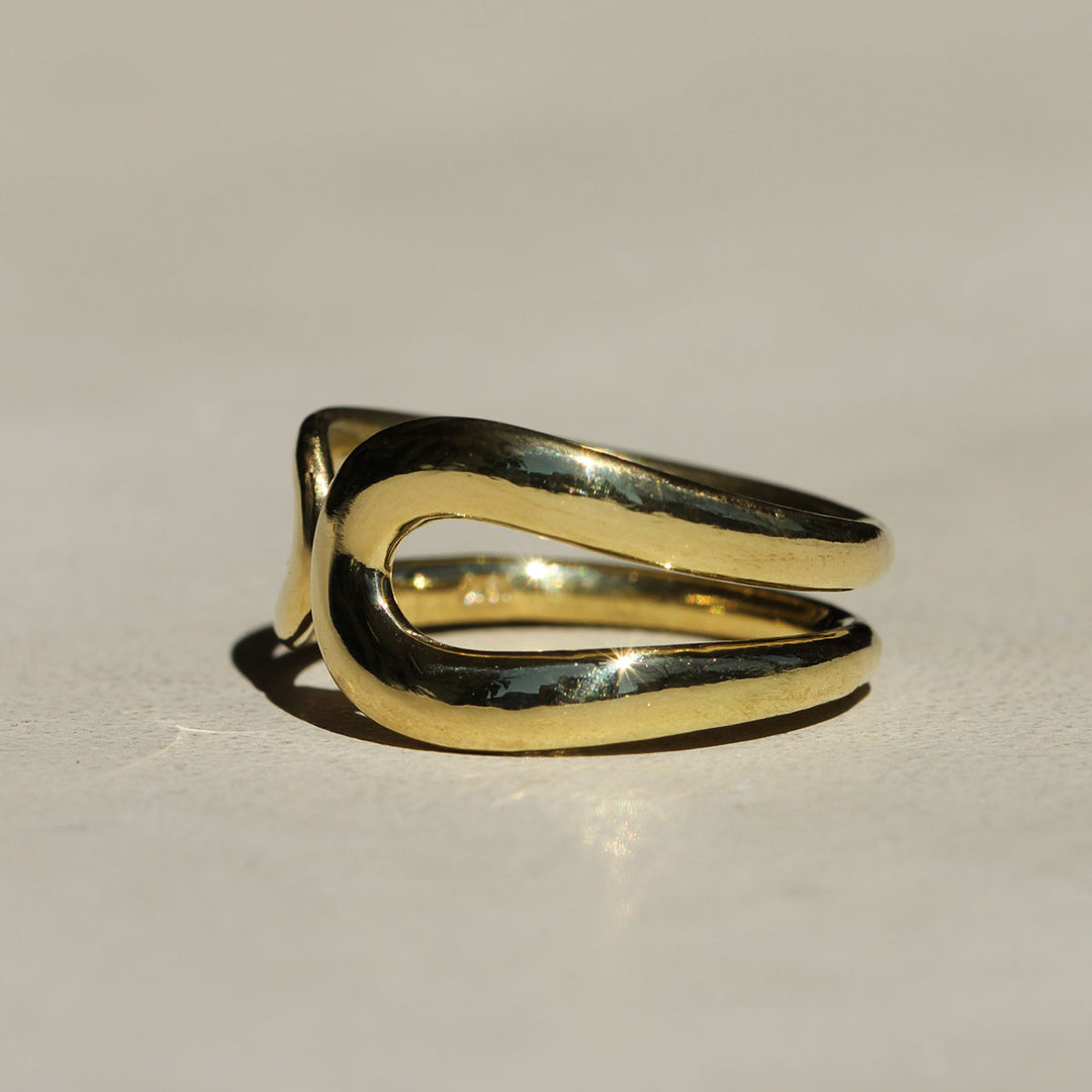 Polished Double Loop Ring