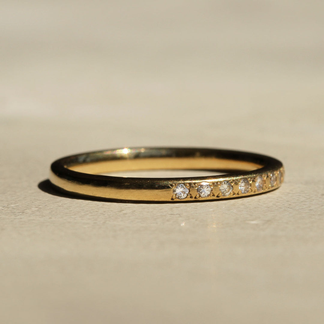 Bead Set Half-Eternity Band
