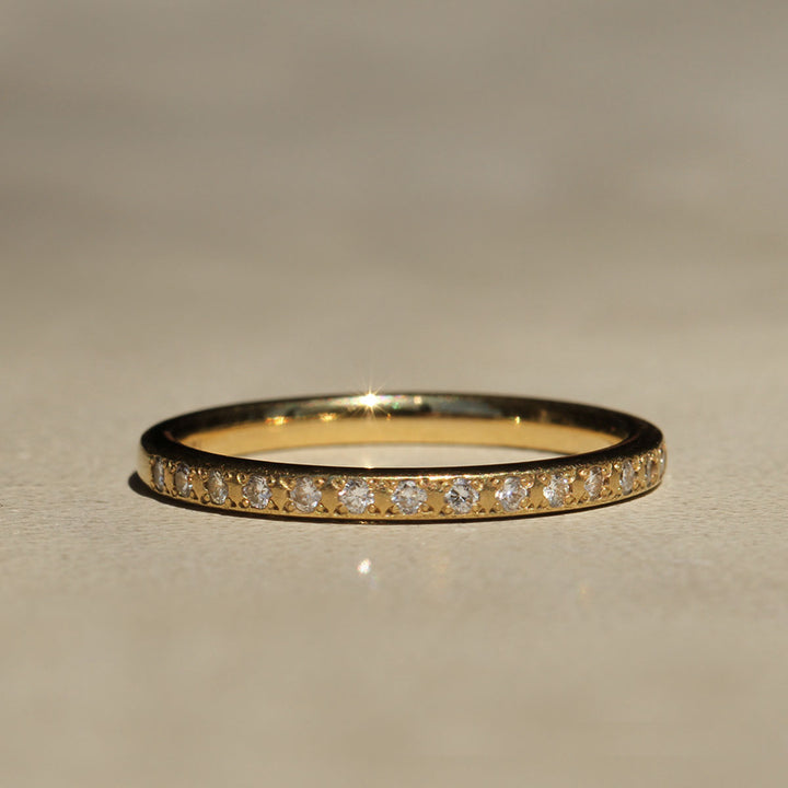 Bead Set Eternity Band