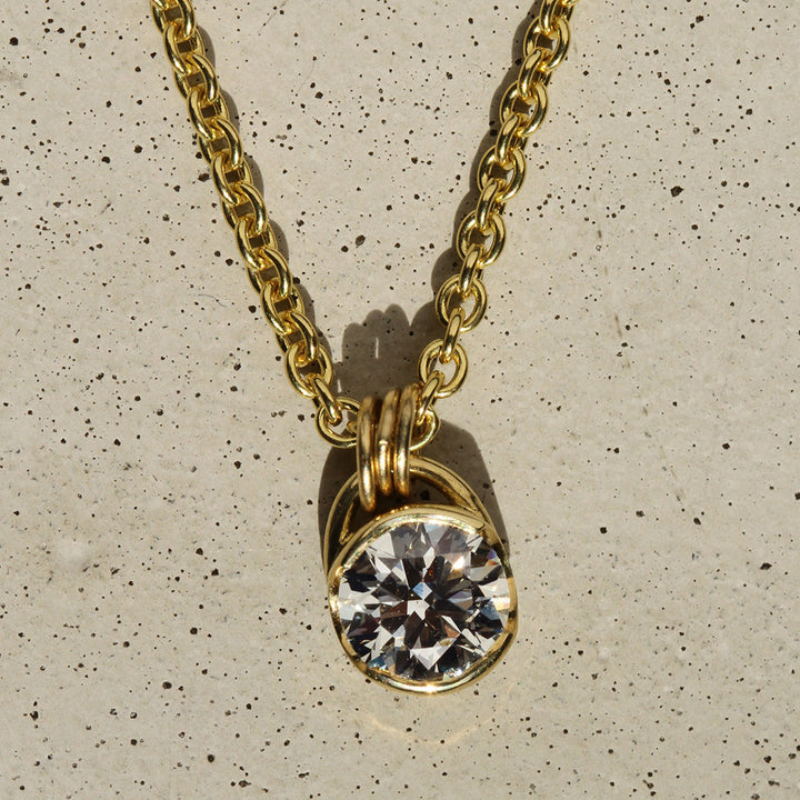 Poppy Bezel - Diamond Necklace