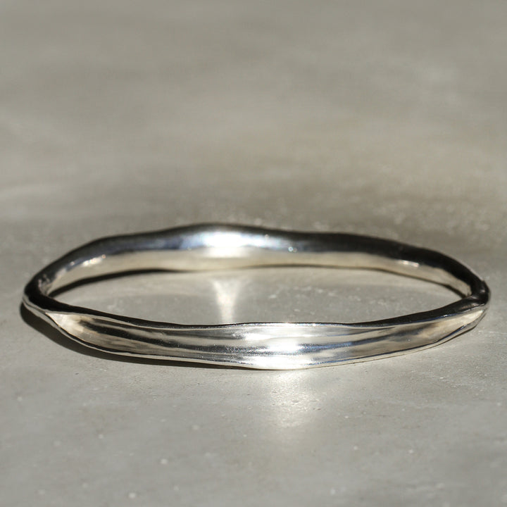 Wave Bangle - Sterling