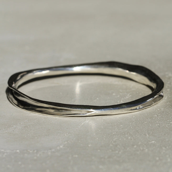 Wave Bangle - Sterling