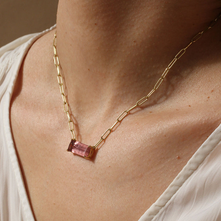 Pink Tourmaline Necklace (OOAK)