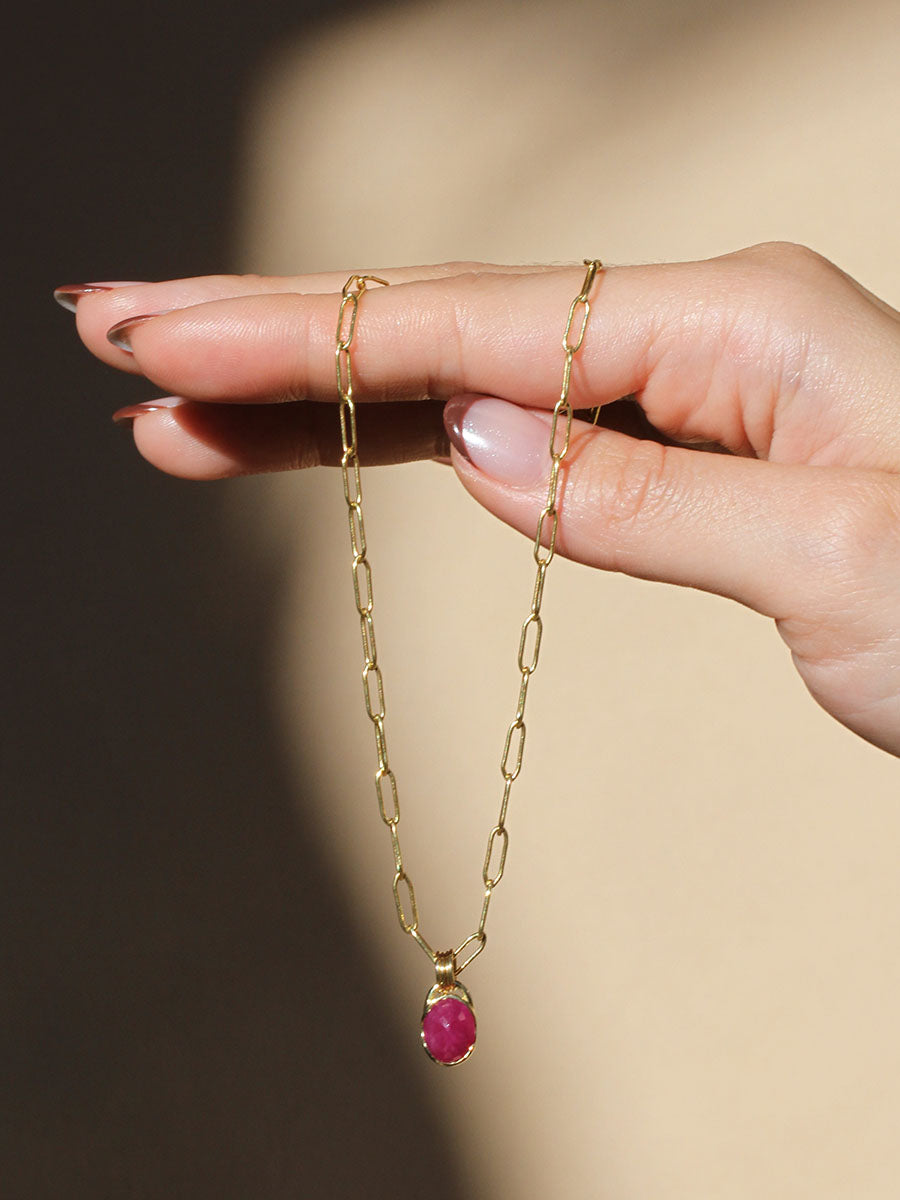 Poppy Bezel - Rose Cut Ruby Charm