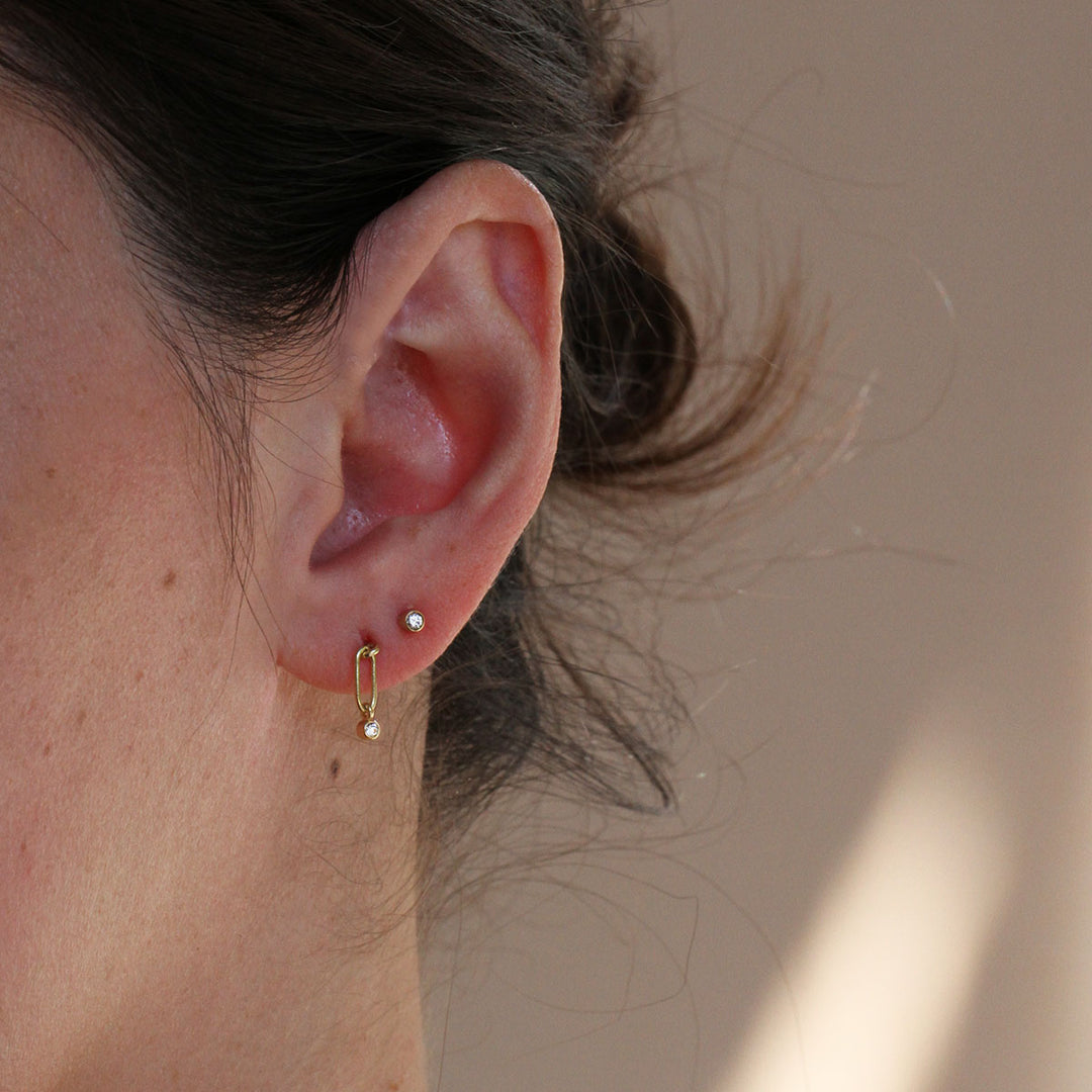 Mini Oblong Diamond Dangles