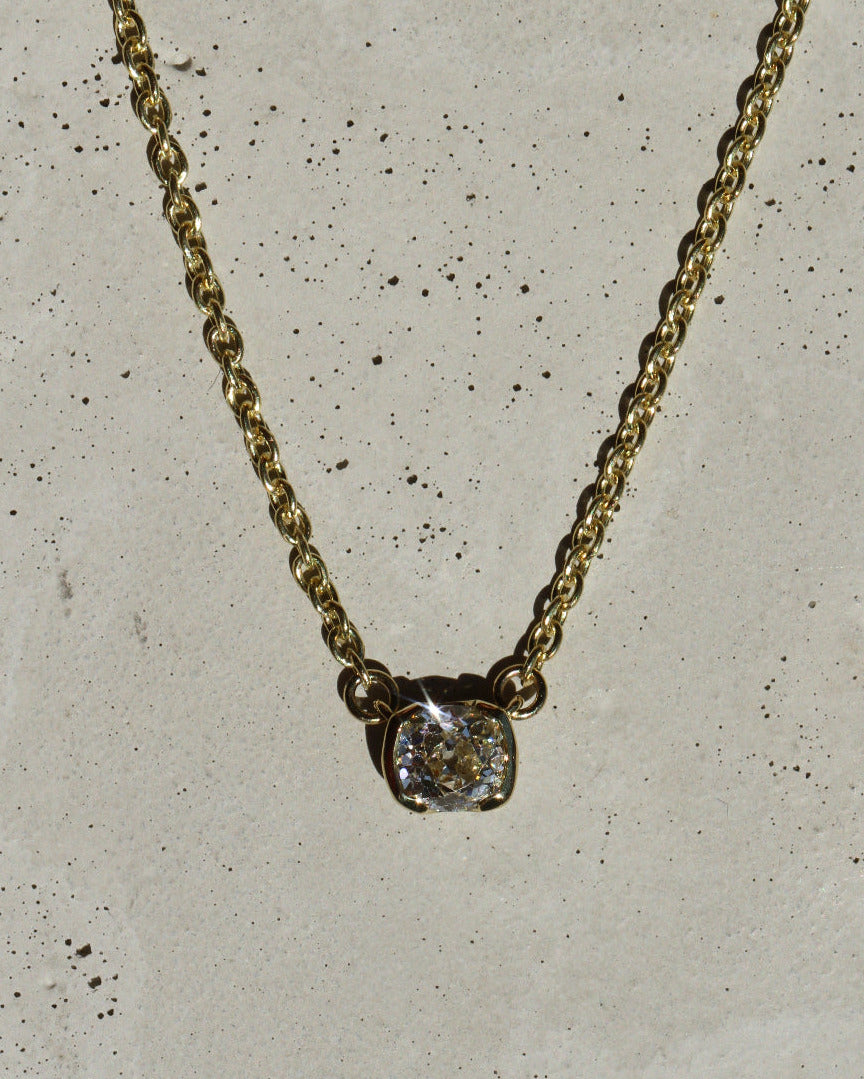 Old Mine Diamond Necklace - East-West