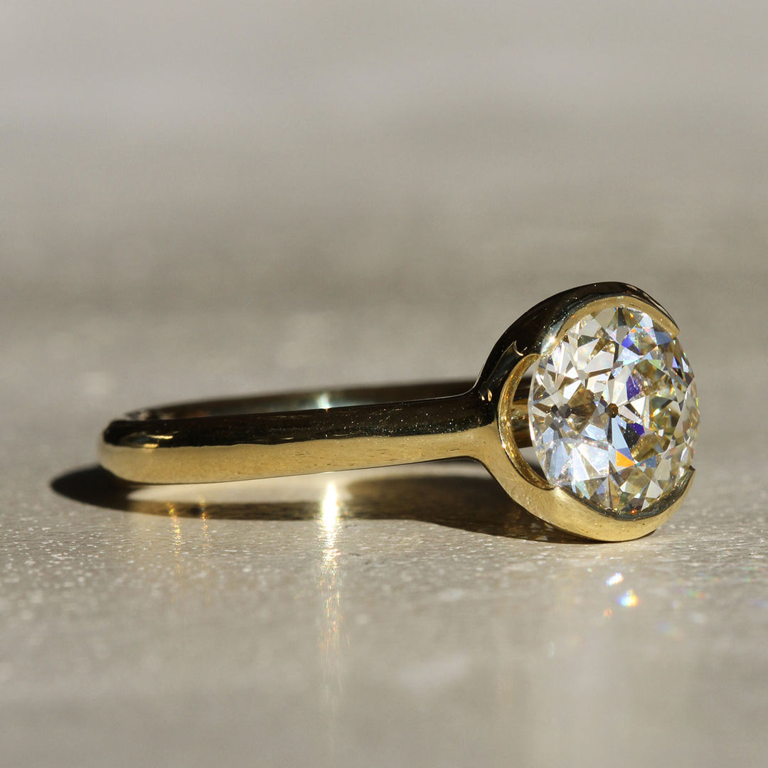 Poppy Bezel - Old Euro Lofted Solitaire (2ct)