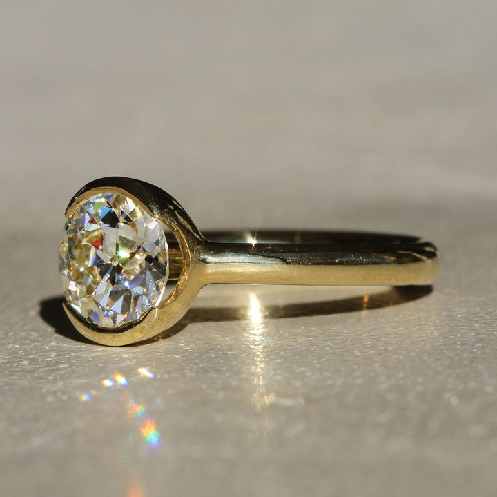 Poppy Bezel - Old Euro Lofted Solitaire (2ct)