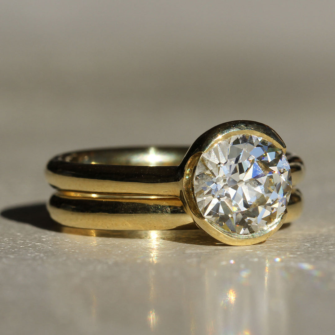 Poppy Bezel - Old Euro Lofted Solitaire (2ct)