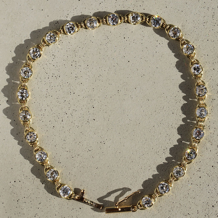Poppy Bezel - Old Euro Tennis Bracelet