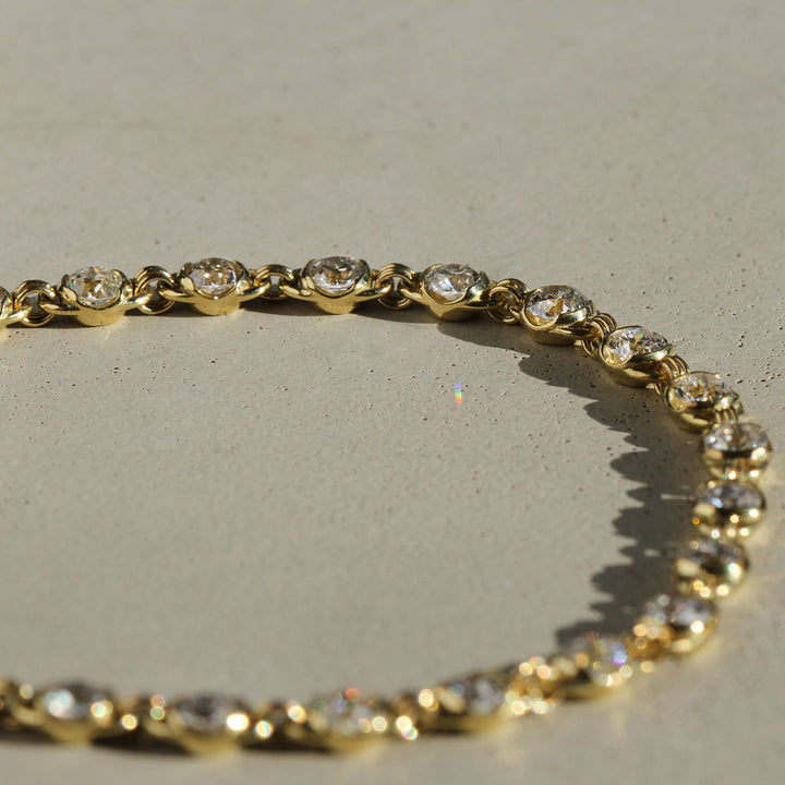 Poppy Bezel - Old Euro Tennis Bracelet