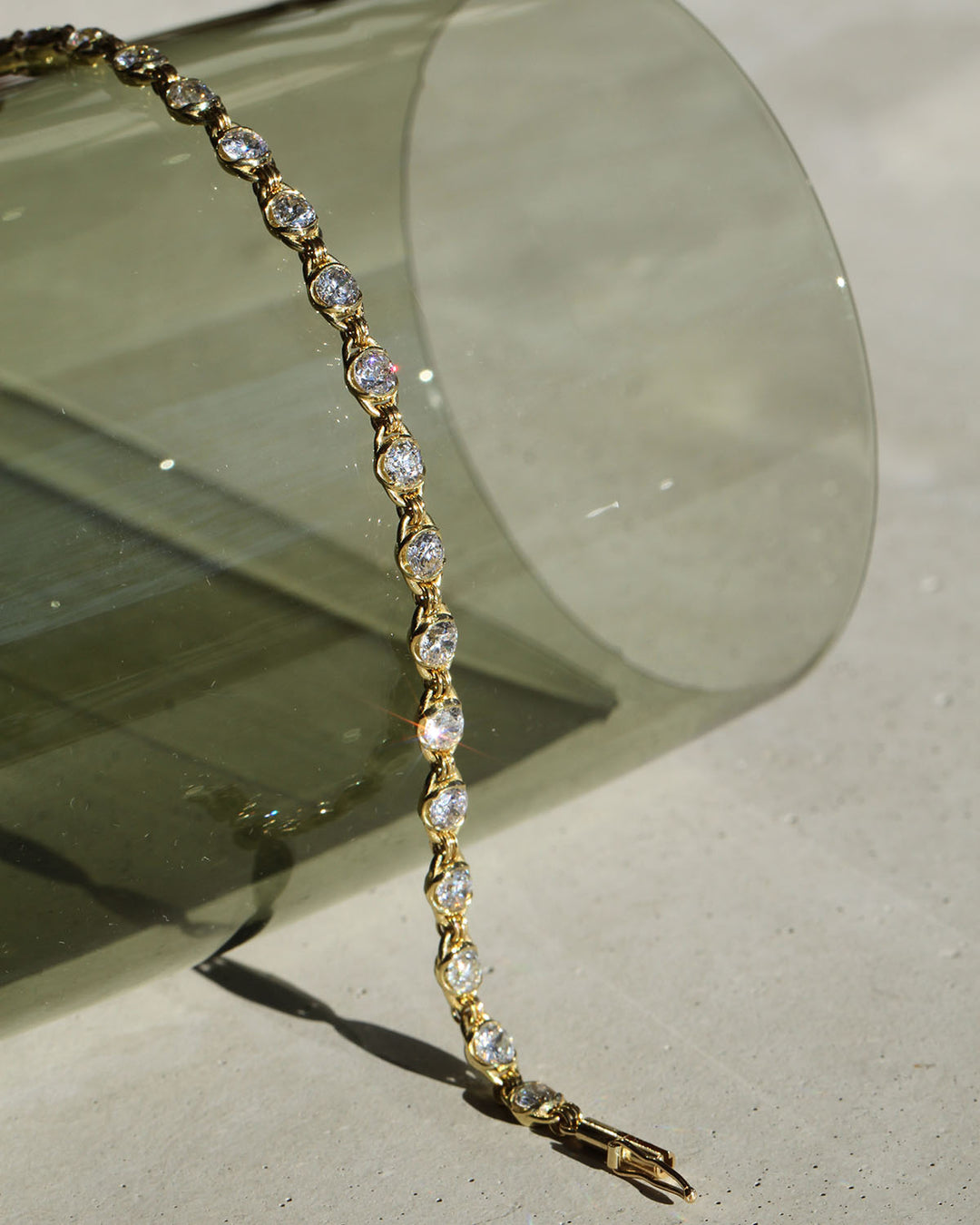 Poppy Bezel - Old Euro Tennis Bracelet