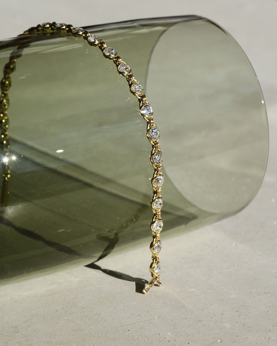 Poppy Bezel - Old Euro Tennis Bracelet