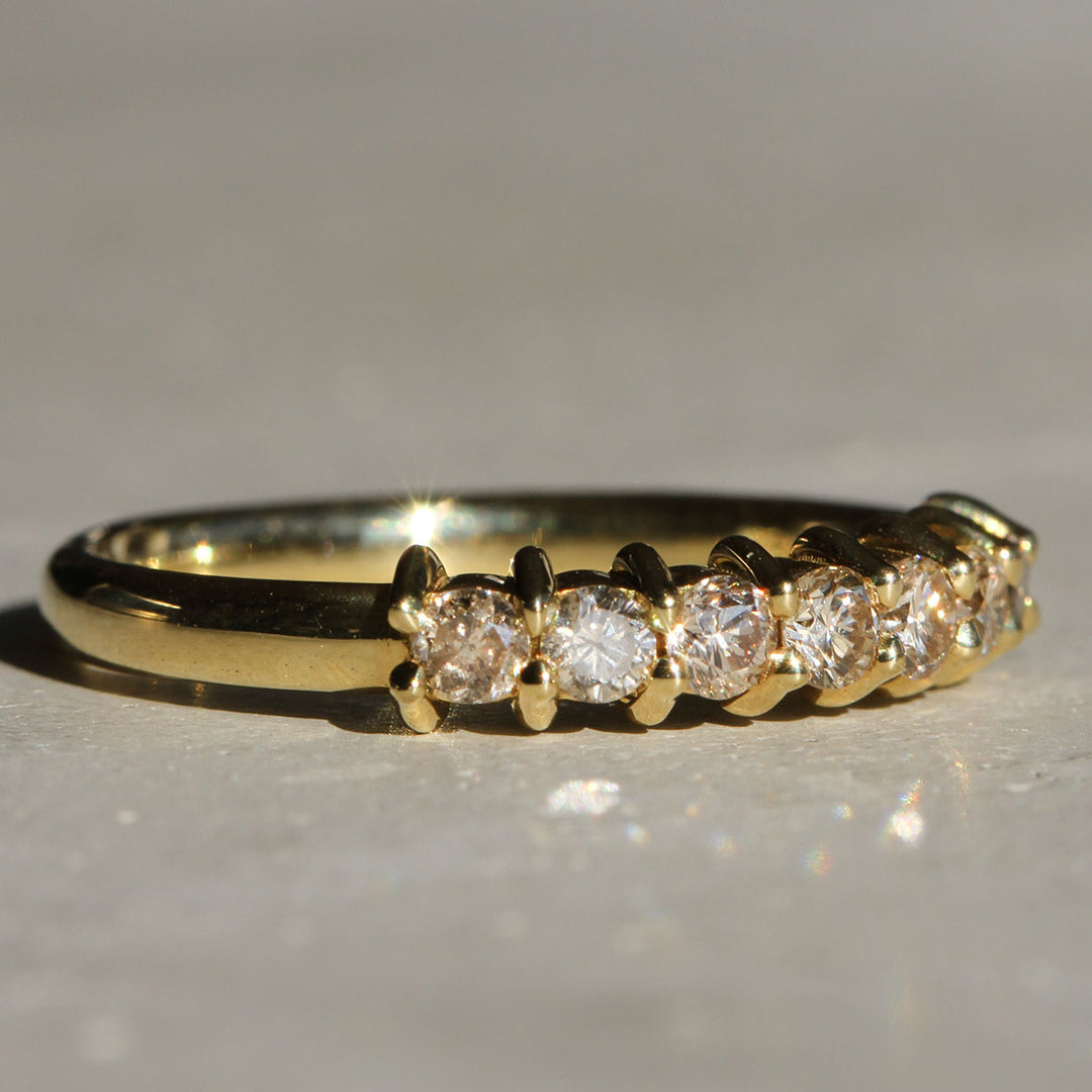Champagne Diamond Caterpillar Ring