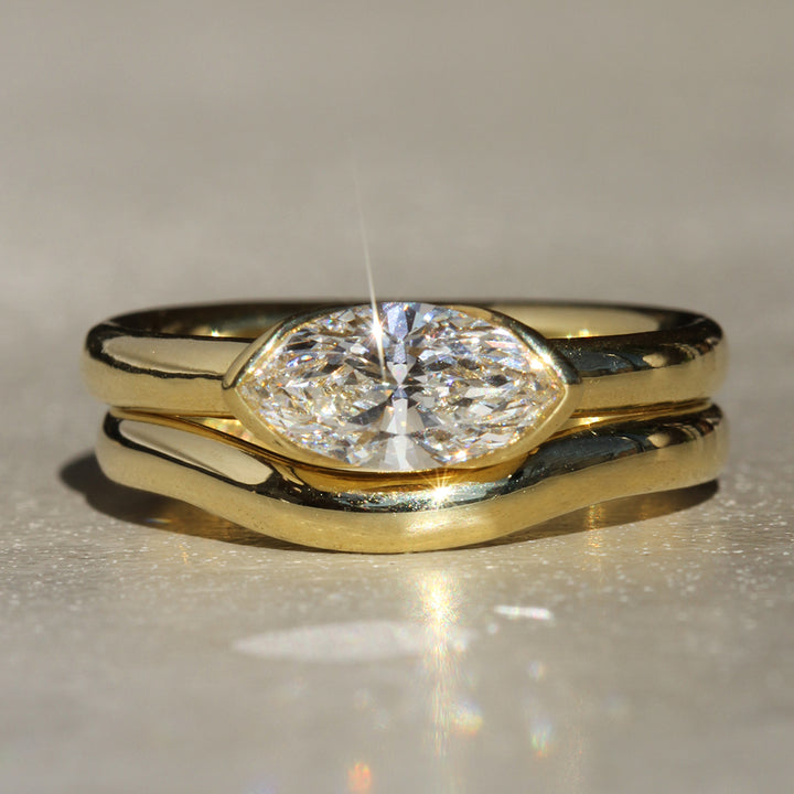 Poppy Bezel - East-West Marquise Solitaire