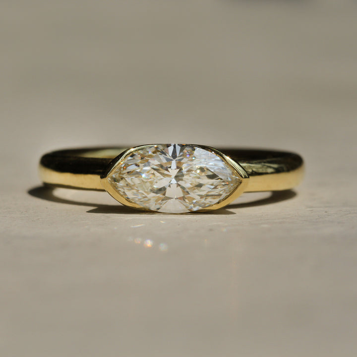 Poppy Bezel - East-West Marquise Solitaire